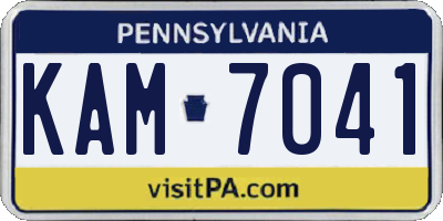 PA license plate KAM7041