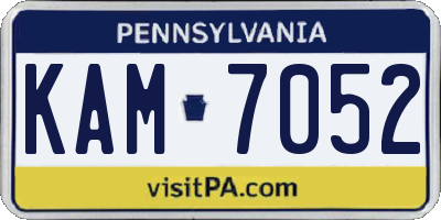 PA license plate KAM7052