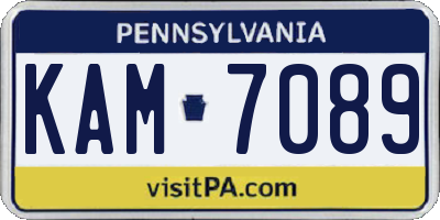 PA license plate KAM7089