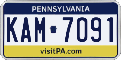 PA license plate KAM7091