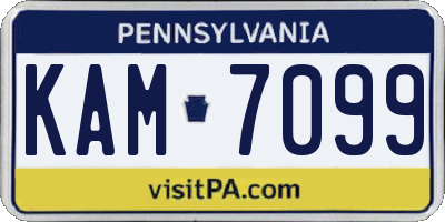 PA license plate KAM7099