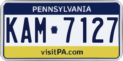PA license plate KAM7127