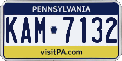 PA license plate KAM7132