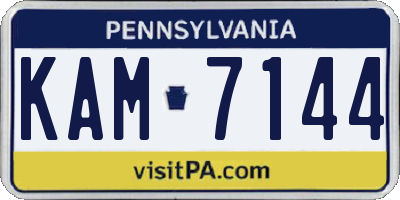 PA license plate KAM7144