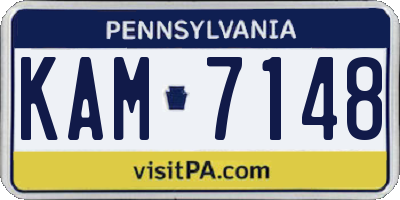 PA license plate KAM7148