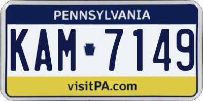 PA license plate KAM7149