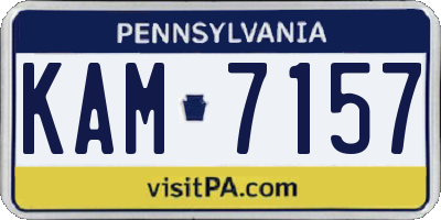 PA license plate KAM7157