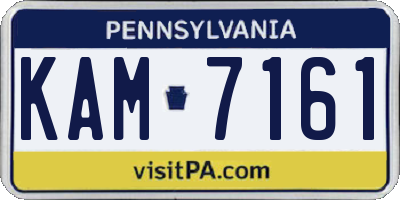 PA license plate KAM7161