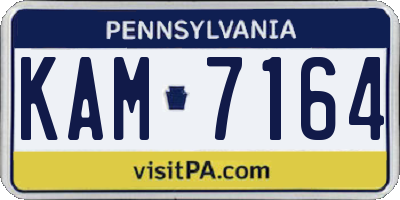 PA license plate KAM7164