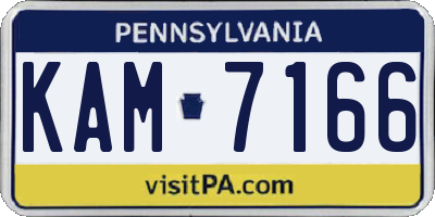 PA license plate KAM7166