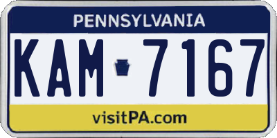 PA license plate KAM7167