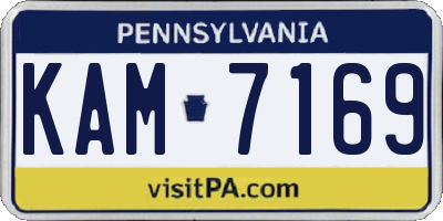PA license plate KAM7169