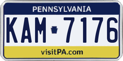 PA license plate KAM7176