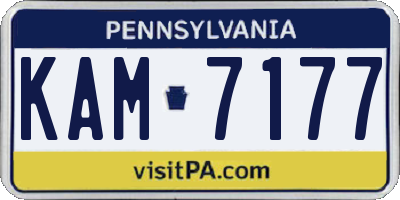 PA license plate KAM7177