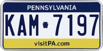 PA license plate KAM7197