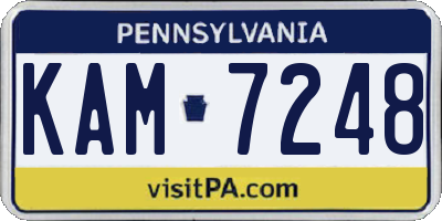 PA license plate KAM7248