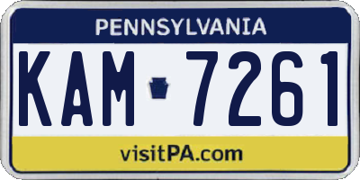 PA license plate KAM7261