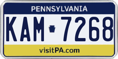 PA license plate KAM7268