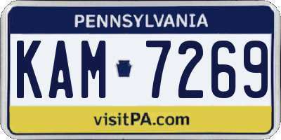 PA license plate KAM7269