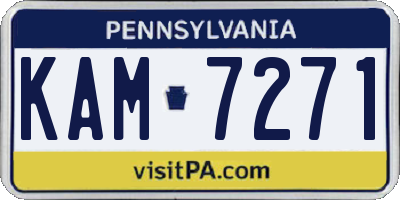 PA license plate KAM7271