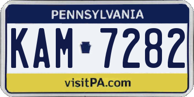 PA license plate KAM7282