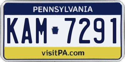 PA license plate KAM7291