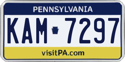 PA license plate KAM7297