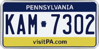 PA license plate KAM7302