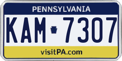 PA license plate KAM7307
