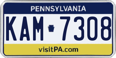 PA license plate KAM7308