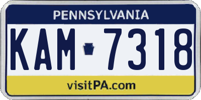 PA license plate KAM7318