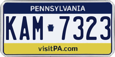 PA license plate KAM7323