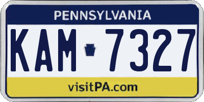PA license plate KAM7327