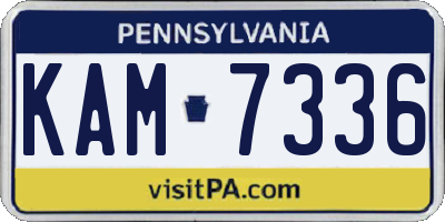 PA license plate KAM7336