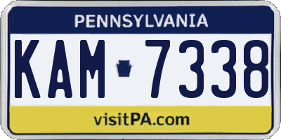 PA license plate KAM7338
