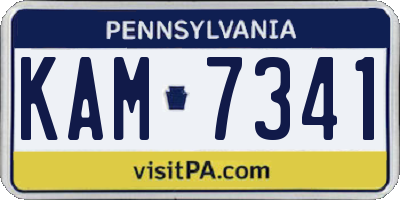 PA license plate KAM7341