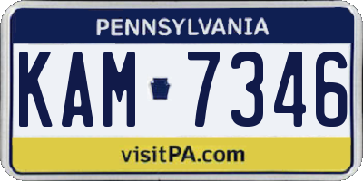 PA license plate KAM7346