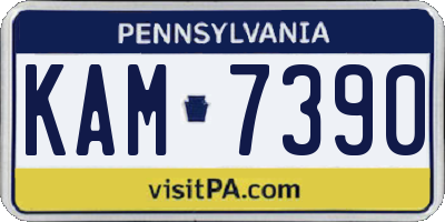 PA license plate KAM7390