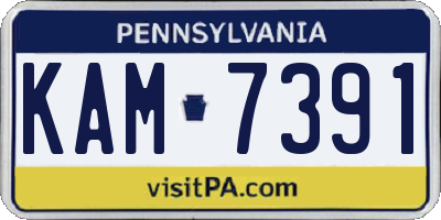 PA license plate KAM7391