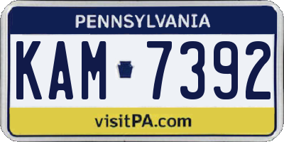 PA license plate KAM7392