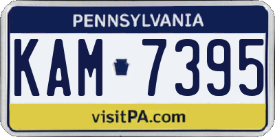 PA license plate KAM7395