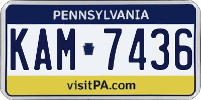 PA license plate KAM7436