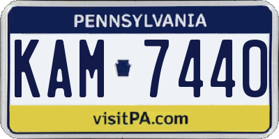 PA license plate KAM7440