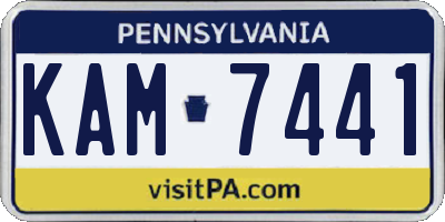 PA license plate KAM7441