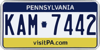 PA license plate KAM7442