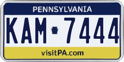 PA license plate KAM7444