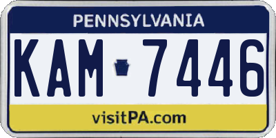 PA license plate KAM7446