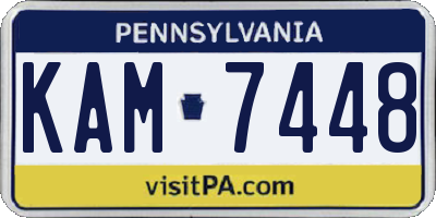 PA license plate KAM7448