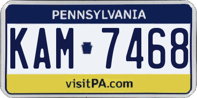 PA license plate KAM7468