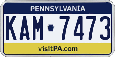 PA license plate KAM7473